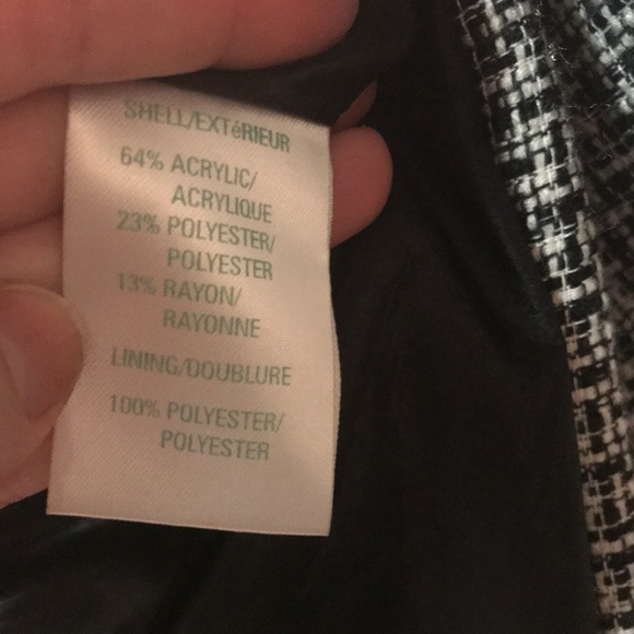 Black and White Tweed Style Skirt - Picture 3 of 6